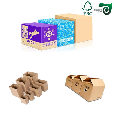 FSC Certified 350gsm Food Safe Brown Kraft Cardboard Durable Lunch Box Packaging Material