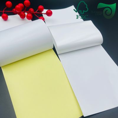 70gsm Metallic Paper For Beer Bottle Labels Silver Front White Back 765mm