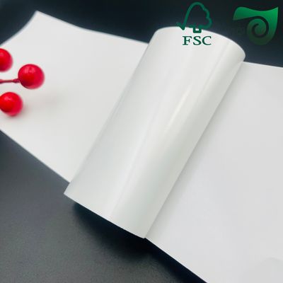 FSC 80gsm 90gsm Single Sided Coated High Gloss White Paper  For Label   Packaging Applications