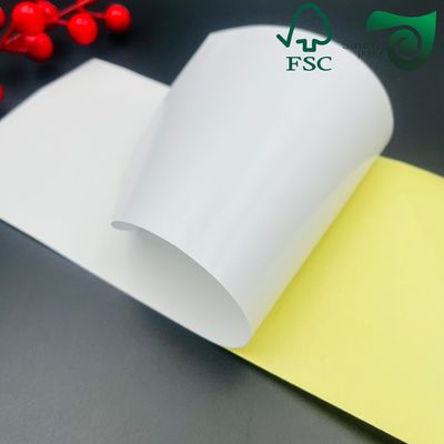 FSC Adhesive Sticker Paper 180um Smooth Waterproof PET Synthetic Paper For Banners