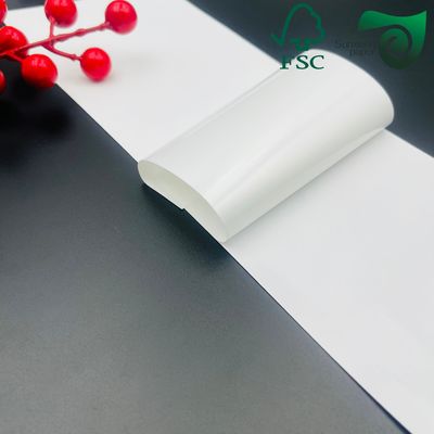 FSC Waterproof Glossy White PET Synthetic Paper Sticker Grade  For High Definition Printing