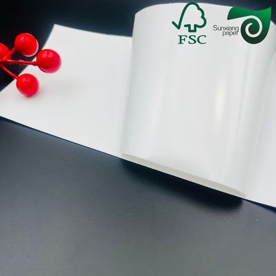FSC 75gsm Single Side Cast Coated Glossy White Adhesive Sticker Paper Supermarket  Retail Grade