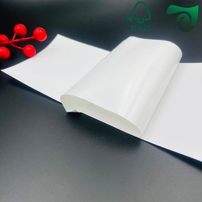 Single Sided Chrome Coated Paper 80gsm High Gloss White For Premium Labels Packaging