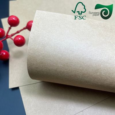 50gsm One Side Glossy Food Grade MG Brown Kraft Paper FSC Wrapping Paper