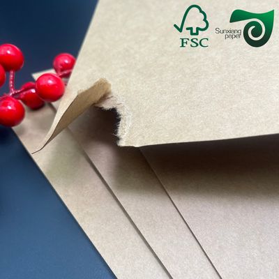 FSC 150g 350g Brown Polycoated Kraft Paper Single Double Sided for Cups   Bowls
