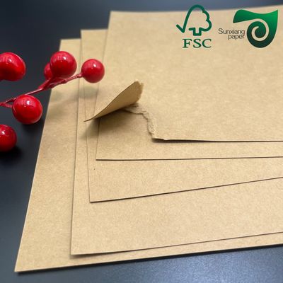 FSC Certified 350gsm 400gsm Food Safe Brown Kraft Cardboard Lunch Box Packaging Material