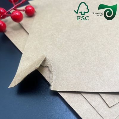 FSC 50gsm 60gsm Uncoated Brown Kraft Paper 180mm  715mm For Food Bag Production