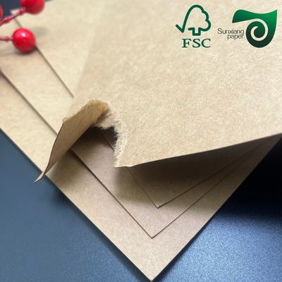 FSC Certified Food Grade Brown Kraft Board  300gsm For Lunch Boxes  Food Packaging