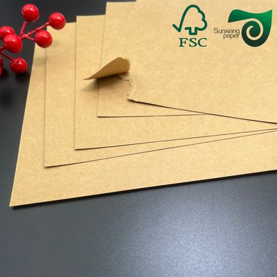 Papier do pakowania żywności FSC 250gsm Brązowy Kraft 79cm 109cm Odporny na zginanie do pakowania tacek na żywność