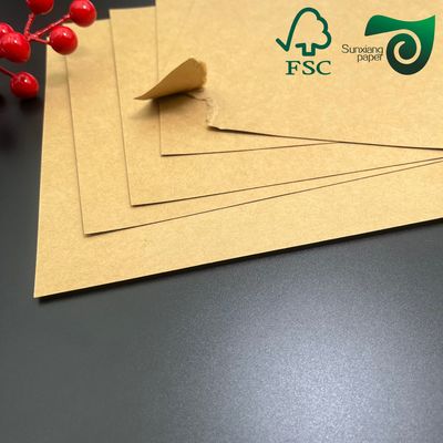Papier do pakowania żywności FSC 250gsm Brązowy Kraft 79cm 109cm Odporny na zginanie do pakowania tacek na żywność