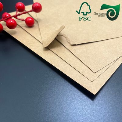 FSC 270gsm 300gsm Food Grade Brown Kraft Board  24" 36" For Lunch Boxes