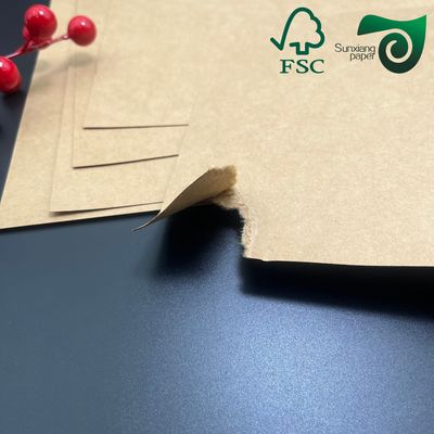 FSC 300gsm Brown Unbleached Kraft Paper Board Roll  70cm Width For Fast Food Packaging