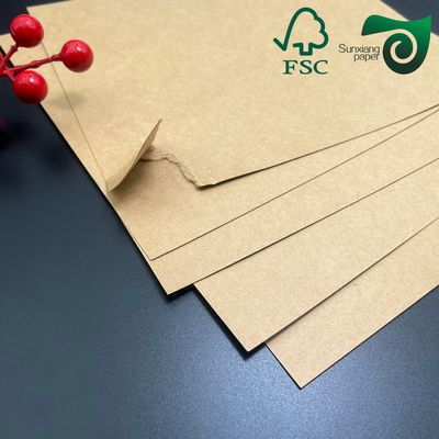 FSC Certified 350gsm Food Safe Brown Kraft Cardboard Durable Lunch Box Packaging Material