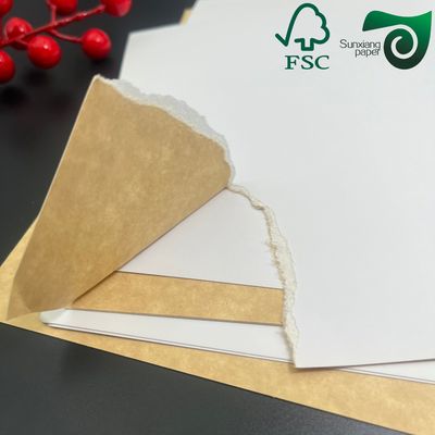 FSC 300gsm Disposable Bakeable Kraft Bread Pans Board One Side White Brown Back  0.45mm