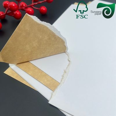 FSC 325GSM Coated White Kraft Board Brown Back Sunxiang Paper For Snack Box
