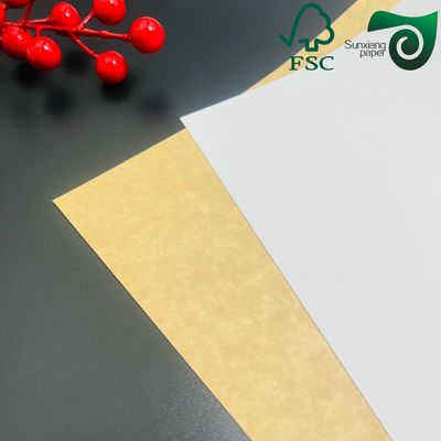 FSC 300gsm Disposable Bakeable Kraft Bread Pan Board Single Side White Coated Brown Back