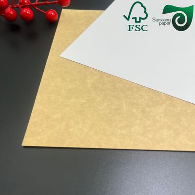 FSC 325GSM Coated White Kraft Board Brown Back Sunxiang Paper For Snack Box