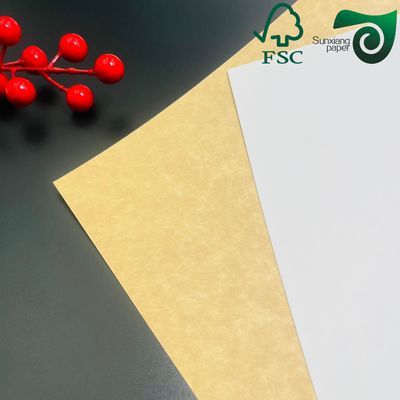 FSC 325gsm Food Grade Kraft Paper White Coated Front Brown Back Virgin Pulp Paper