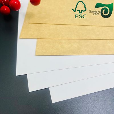 FSC 350gsm Disposable Bakeable Kraft Bread Pan Board Single Side White Coated Brown Back