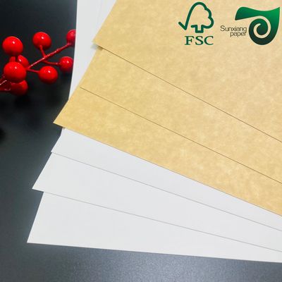 FSC 350gsm Disposable Bakeable Kraft Bread Pan Board Single Side White Coated Brown Back