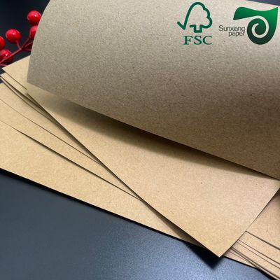 FSC Certified High Density Brown Kraft Paper Sheets 350gsm Food Packaging Specialized