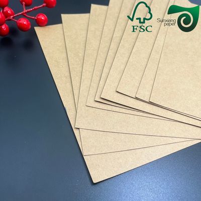 FSC Certified High Density Brown Kraft Paper Sheets 350gsm Food Packaging Specialized
