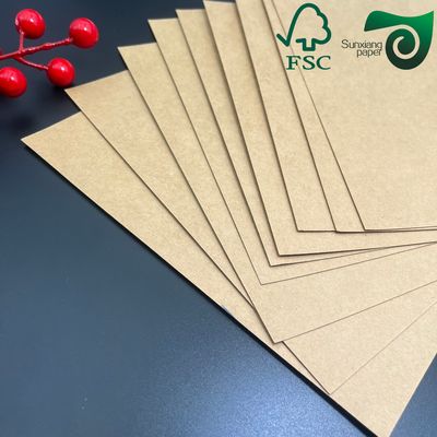 FSC Certified High Density Brown Kraft Paper Sheets 350gsm Food Packaging Specialized