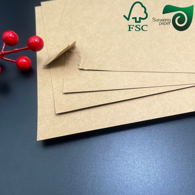 FSC Virgin Brown One Side Coated Kraft Paper Sheets For Packaging Boxes Bags