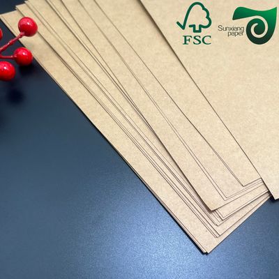 FSC Virgin Brown One Side Coated Kraft Paper Sheets For Packaging Boxes Bags