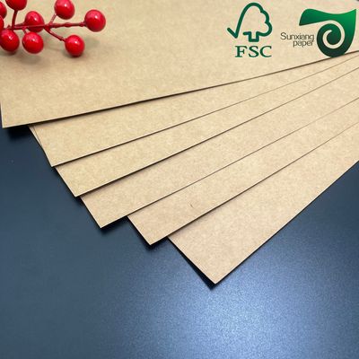FSC High Density Brown Kraft Paper Sheets 450gsm Food Grade Safe Packaging Paper