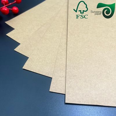 FSC High Density Brown Kraft Paper Sheets 450gsm Food Grade Safe Packaging Paper