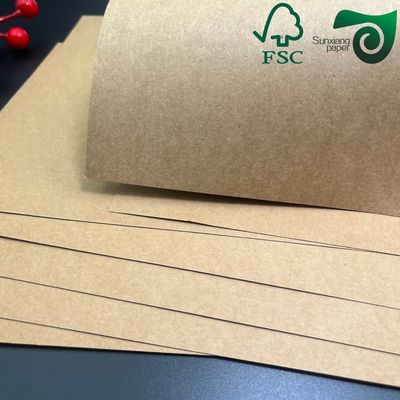 80g Natural Brown Kraft Wrapping Board Wet Strength Packaging FSC