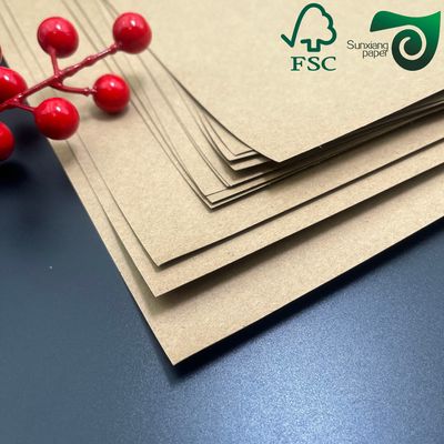 FSC 450gsm High Density Food Grade Kraft Paper Ultra Thick Anti Crush Waterproof Packaging Board