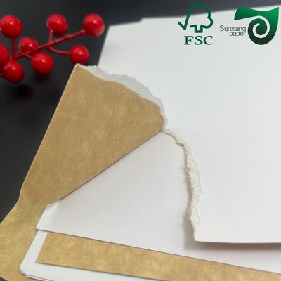 FSC 240gsm Recycled Pulp White Top Coated Kraft Board White Top Coated Kraft Board