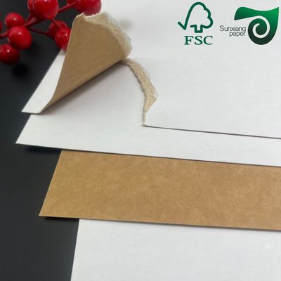 FSC 200gsm 220gsm Food Grade White Clay Coated Kraft Back Paper For Fries Packaging