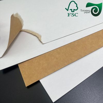 325 g/m² Lebensmittelqualität Kraftpapier, vorne weiß beschichtet, hinten braun, hergestellt aus Frischfaser, FSC