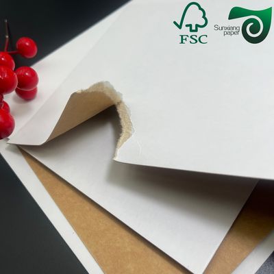 FSC 200gsm 220gsm Food Grade White Clay Coated Kraft Back Paper For Fries Packaging