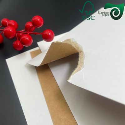 FSC 325gsm Food Grade Kraft Paper White Coated Front Natural Brown Back 100% Virgin Pulp