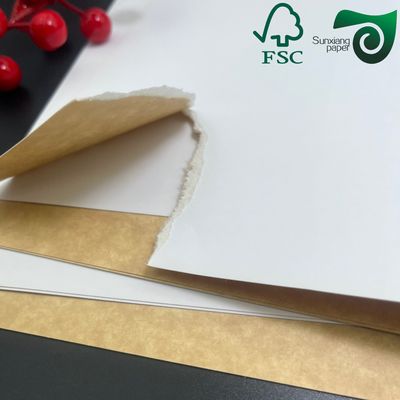 FSC 350gsm High Density Food Grade Kraft Board Thick Fold Resistant Packaging Paper