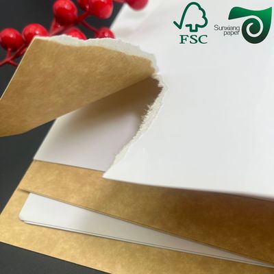 FSC 350gsm High Density Food Grade Kraft Board Thick Fold Resistant Packaging Paper