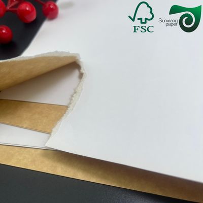 FSC 350gsm High Density Food Grade Kraft Board Thick Fold Resistant Packaging Paper