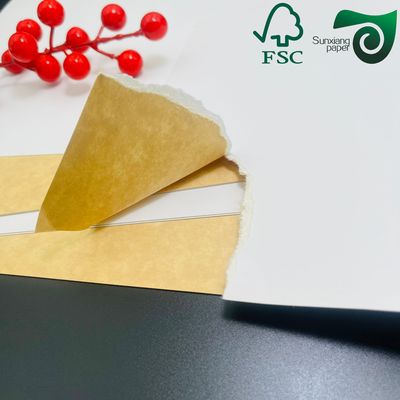 FSC Certified 300gsm Food Grade White Top Coated Kraft Paper CKB  Ideal For Yogurt Packaging