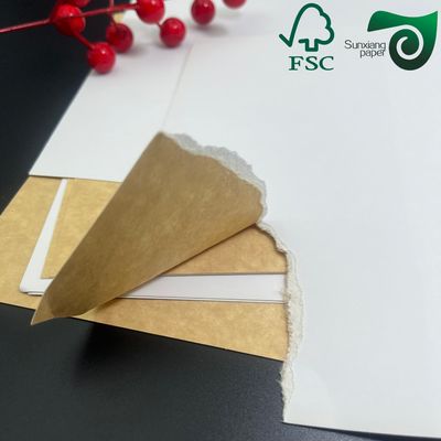FSC 140gr 200gr White Top Kraft Back Board 70cm 100cm 115cm Rolls For Shoe Boxes