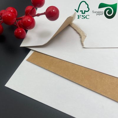 FSC 140gr 200gr White Top Kraft Back Board 70cm 100cm 115cm Rolls For Shoe Boxes