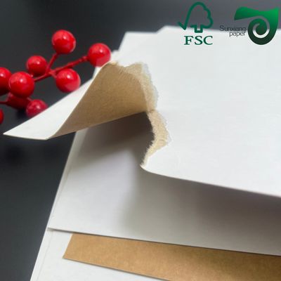 FSC300gsm 350gsm Disposable Bakeable Kraft Bread Pans Board One Side White Brown Back