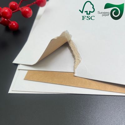 FSC 325gsm Food Grade Kraft Paper White Coated Front Natural Brown Back 100% Virgin Pulp