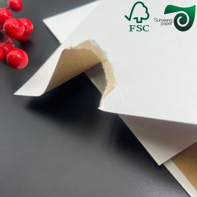 325gsm Food Grade White Coated Kraft Paper Brown Back Virgin Pulp FSC Certified