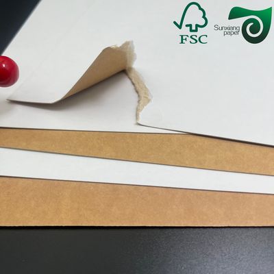 FSC Anti Curl Testliner White Coated Kraft Paper For Dry Food Packaging 200gsm