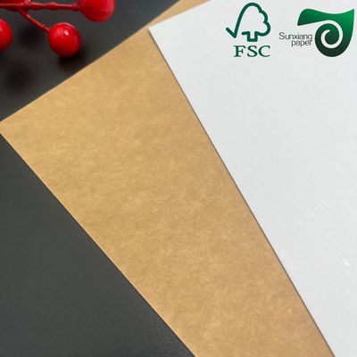 325gsm Food Grade White Coated Kraft Paper Brown Back Virgin Pulp FSC Certified