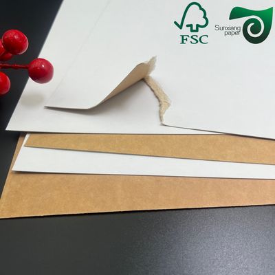 325gsm Food Grade White Coated Kraft Paper Brown Back Virgin Pulp FSC Certified